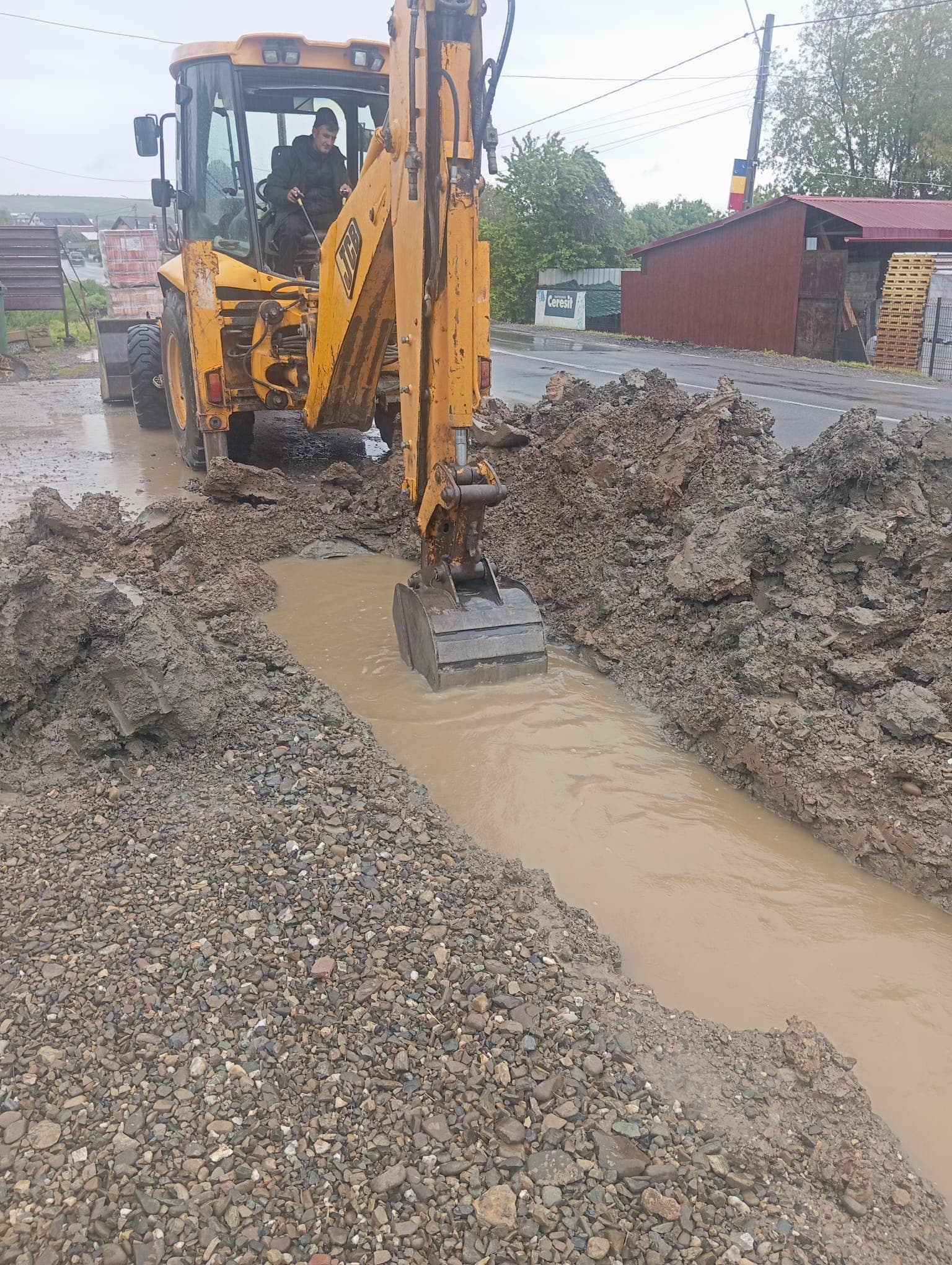 Săpare canal cu Buldoexcavator